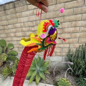 Vintage Movable Paper Dragon Toy or Decoration